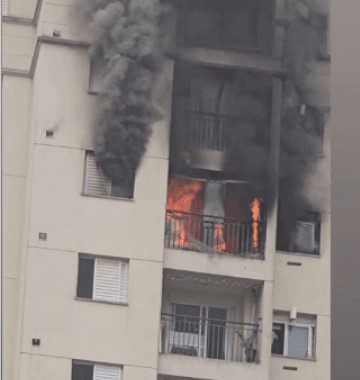 Homem morre durante incêndio em apartamento no ABC Paulista
